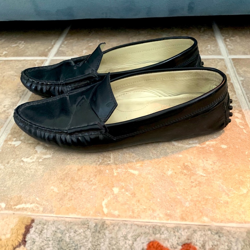 Black patent TODS Driving loafers—gently loved!